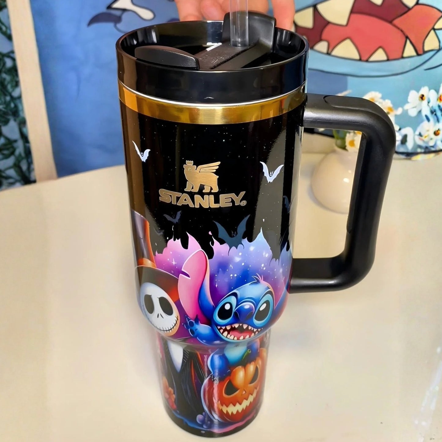 Stitch x Jack Skellington 40oz Tumbler